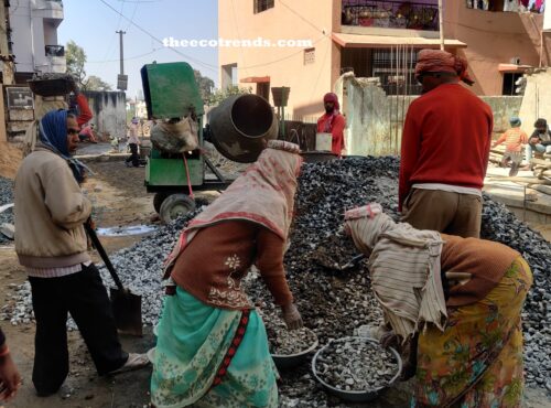 Ladies working as labourers