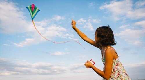 flying kite