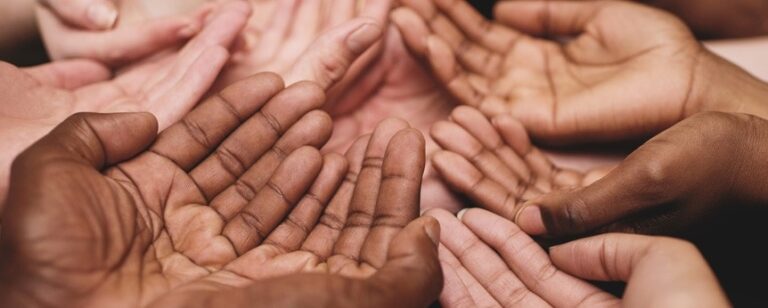 Various hands together