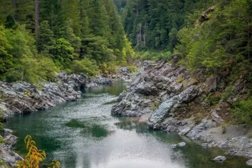 Mountain and stream